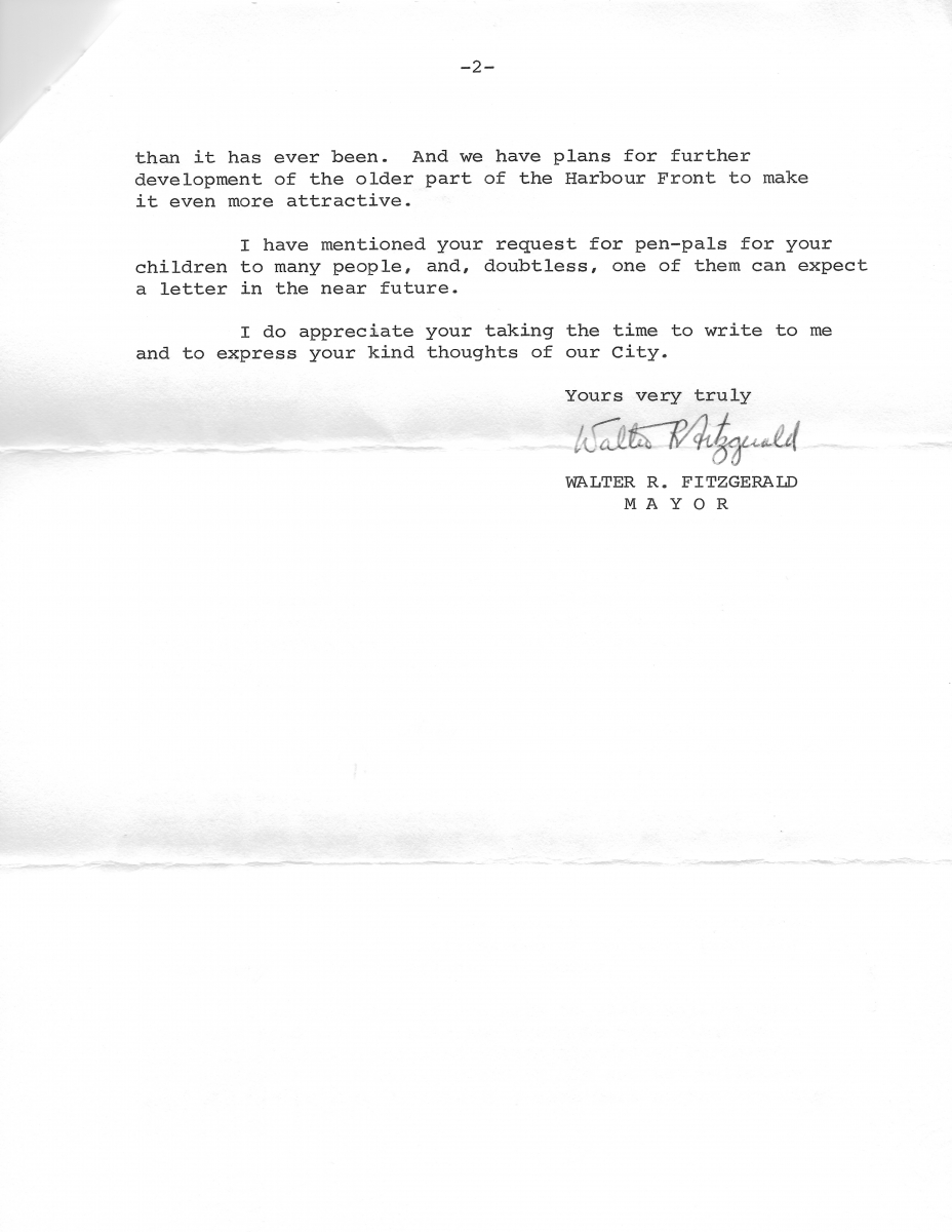 La lettera del sindaco di Halifax (seconda parte).